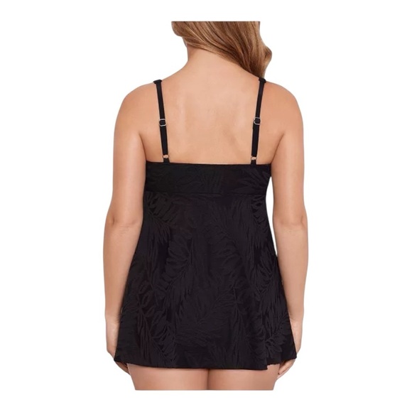 Swim Solutions Tummy-Control Swim Dress in Black NWT - Picture 5 of 7